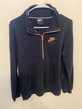 Nike Black Half-Zip Sweater with Copper Logo